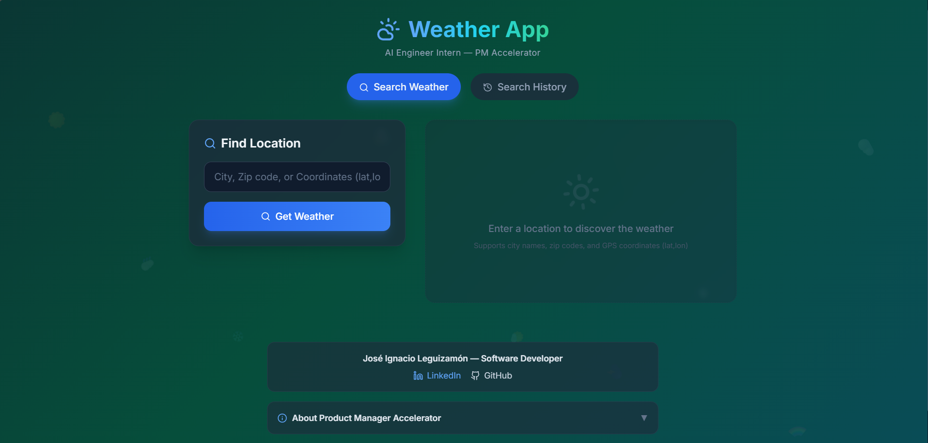 Weather App Preview